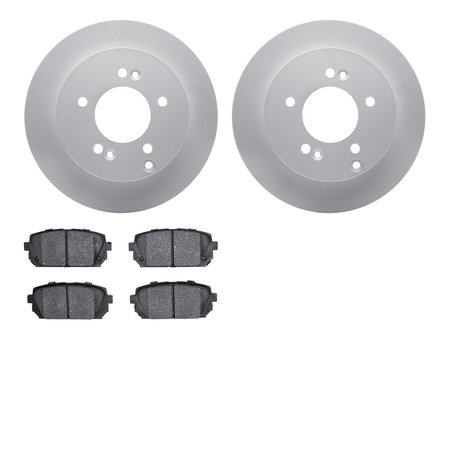 DYNAMIC FRICTION CO 4302-21017, Geospec Rotors with 3000 Series Ceramic Brake Pads, Silver 4302-21017